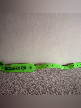 Kentucky Oaks 'Millionaires Row' Neon Green Event Wristband